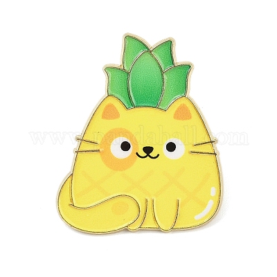 В форме кошки с эмалированными булавками в виде ананаса JEWB-I052-02G-02-1