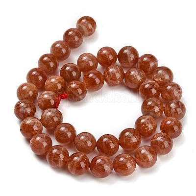 Натуральный Sunstone бисер пряди G-L631-A04-10mm-1