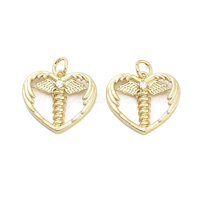 Латунные микро проложить кубического циркония подвески KK-H527-02B-G-1