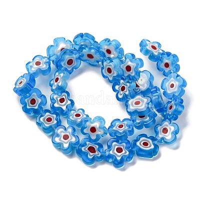 Ручной работы millefiori стеклянные бусины нитки LAMP-G164-08C-1