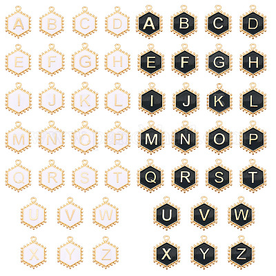 52шт 2 цвета сплава эмалевые подвески ENAM-TA0002-97B-1