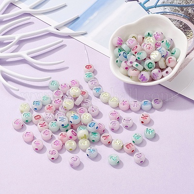 200 шт. Светящиеся акриловые бусины MACR-YW0001-39-1