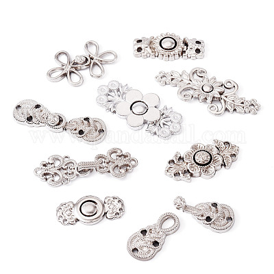 16 пара 8-х стильных регулируемых джинсовых булавок из сплава DIY-TA0013-01P-1