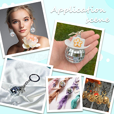 24 шт. зеркальный шар AJEW-SC0002-62-1