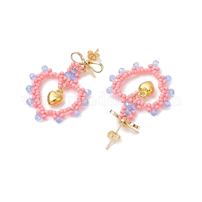 Стеклянные бусины EJEW-MZ00396-05-1