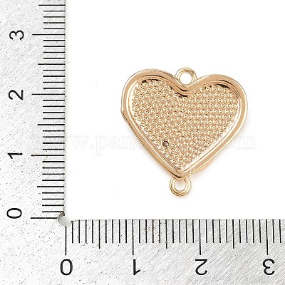 Подвески-сердечки из латунной эмали и натурального жемчуга с цветочным соединителем KK-K351-52G-02-1