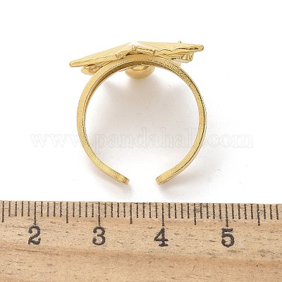 Кольца-манжеты из нержавеющей стали 304 с кубическим цирконием для женщин RJEW-D302-02G-09-1