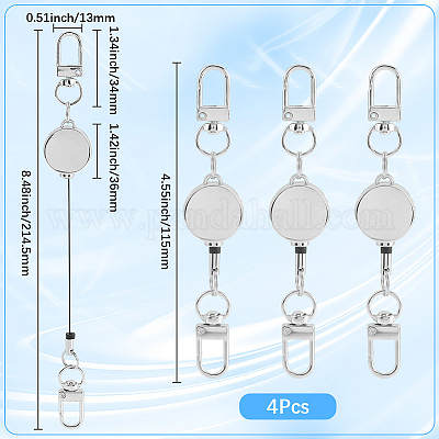 4 шт. прочные выдвижные застежки для брелка из сплава FIND-SC0016-49P-1