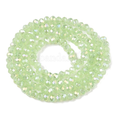 Стеклянные бусины с гальваническим покрытием  EGLA-A044-J2mm-B08-1