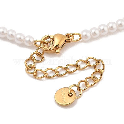 Ожерелья из искусственного жемчуга и синтетических ракушек NJEW-A032-06G-01-1