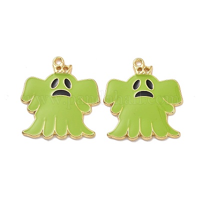 Подвески из эмали из сплава с покрытием на тему Хэллоуина PALLOY-O109-48LG-1