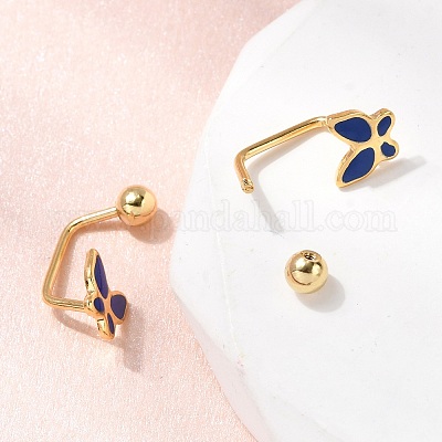 Серьги-гвоздики из нержавеющей стали 304 EJEW-F396-05B-G-1