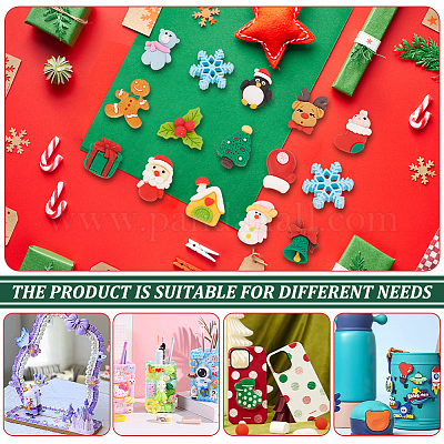30шт 15 вида стилей Рождественская тема непрозрачные кабошоны из смолы CRES-BC0001-08-1