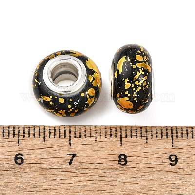 Европейские бусины-рондель из непрозрачной смолы RESI-Z046-01C-1