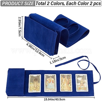 4 шт. 2-х цветные двухсторонние бархатные мешочки для хранения карт Таро ABAG-CN0001-05-1