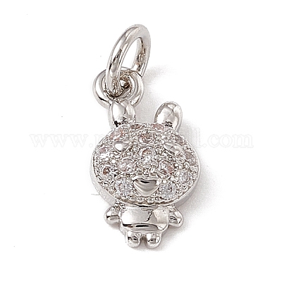 Латунные микро проложить кубического циркония подвески ZIRC-F132-78P-1