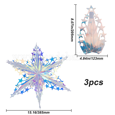 Украшения с подвесками в виде снежинок для домашних животных AJEW-WH20020-014C-1
