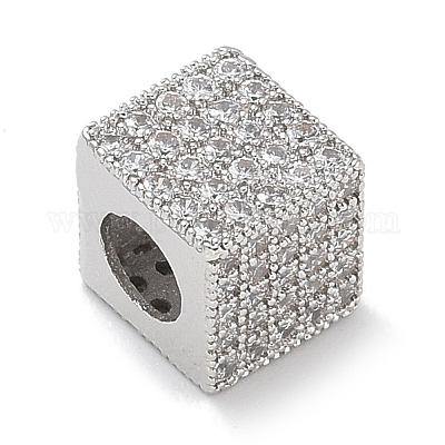 Стойки обшивки латунь микро проложить кубического циркония бусы KK-L224-036P-1