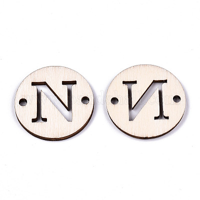 Необработанные соединители звеньев из натурального тополя WOOD-S045-140B-01N-1