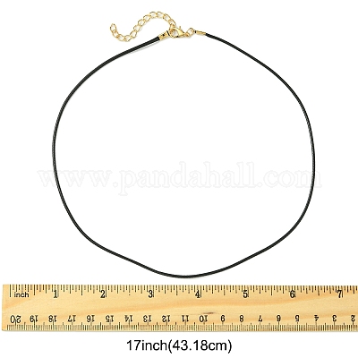 Изготовление ожерелья из черного вощеного шнура 36 шт. NCOR-FS0001-05G-1