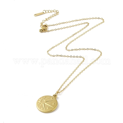 Ионное покрытие(ip) 304 нержавеющая сталь подвески ожерелья для женщин NJEW-B080-09G-1