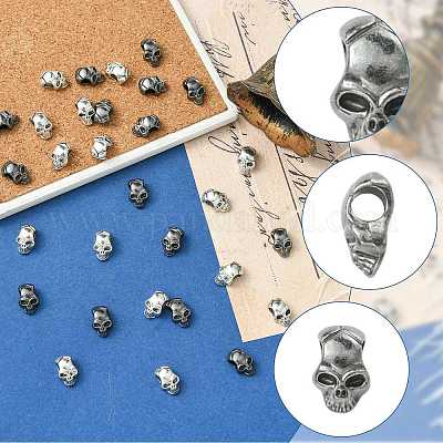 30 шт. 2 цвета тибетский стиль сплав европейские бусины TIBEB-FS0001-19-1