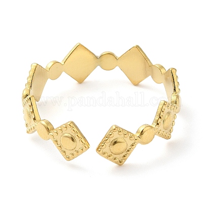 Кольцо-манжета из нержавеющей стали 304 в форме ромба для женщин RJEW-I098-30G-1