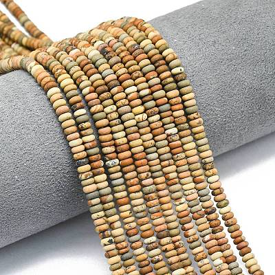 Естественного изображения яшмы бисер нитей G-P575-A54-4x2mm-1