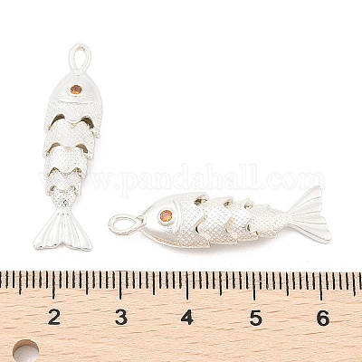 Латунные микропаве прозрачные подвески с фианитом KK-C080-02B-S-1