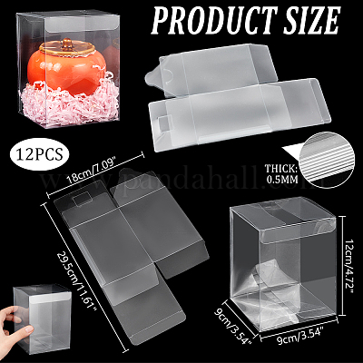 Складные прозрачные коробки для хранения чая для домашних животных CON-WH0106-08D-1