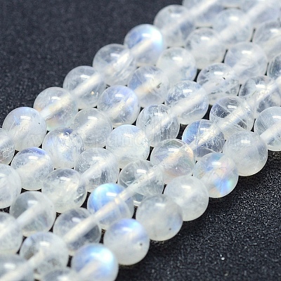 Бусины из натурального радужного лунного камня G-P342-02B-6mm-A-1