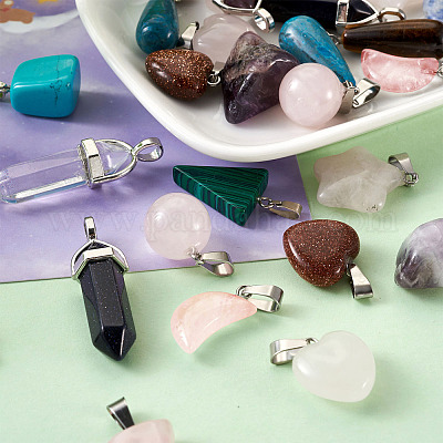 Природные и синтетические смешанные подвески драгоценных камней G-TA0001-21-1