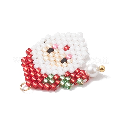 Подвески из стеклянного бисера на рождественскую тематику PALLOY-MZ00868-01-1