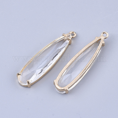 Прозрачные стеклянные подвески X-GLAA-T007-15F-1