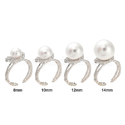 Закрепки кольца из латуни с открытой манжетой KK-G518-10P-03-1