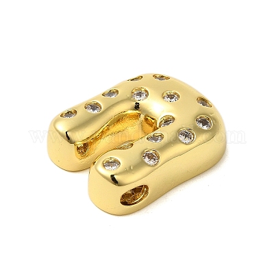 Покрытие стойки латунь микро паве прозрачные перданты из кубического циркония KK-C067-11G-U-1
