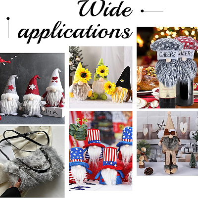 Костюм бороды гнома из искусственной шерсти OCOR-WH0078-101C-1