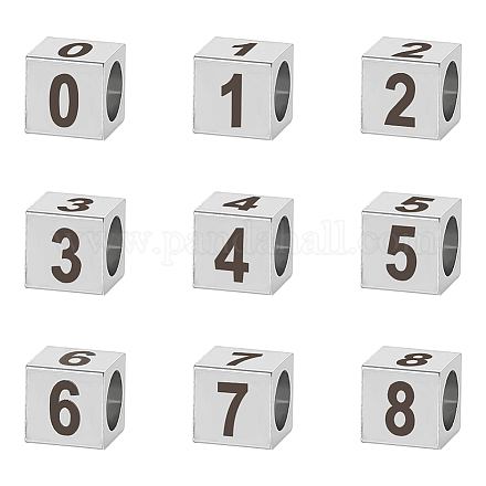 9 шт. 9 стиля 303 нержавеющая сталь европейские бусины STAS-UN0042-60-1