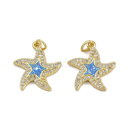 Латунные микропроволочные кубические циркониевые подвески из эмали KK-L249-04G-02-1