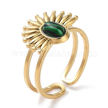 Ионное покрытие (IP) кольцо из нержавеющей стали 304 RJEW-B059-01G-02-1