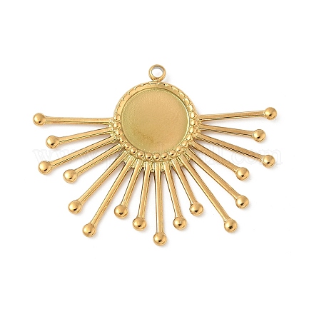 Оправы для подвесок из нержавеющей стали 304 в виде кабошонов&nbsp;STAS-L293-04G-1