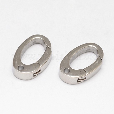 Овальный брелок из нержавеющей стали 304 STAS-D070-02-1