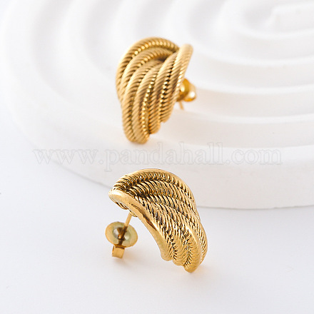 3 пара текстурированных серег-гвоздиков из нержавеющей стали CO5083-1