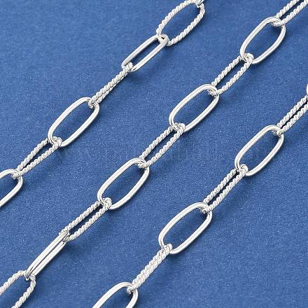 925 серебряная цепочка с перекрещивающимися звеньями в форме скрепки STER-NH0001-82S-1