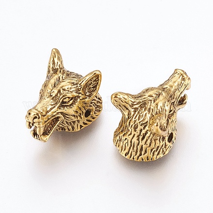 Сплавочные овальные бусины тибетского стиля TIBEB-G011-01AG-1