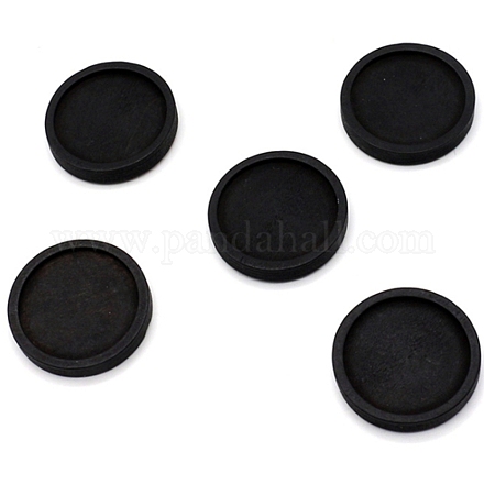 Оправа кабошон из натурального дерева WOOD-WH0115-37B-B-1