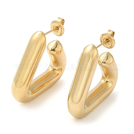 Серьги-гвоздики из нержавеющей стали 304 с ионным покрытием (IP) EJEW-Z022-11G-1