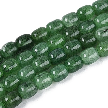 Выпечки нарисованные потрескивание стеклянные бусины пряди DGLA-N019-01B-14-1