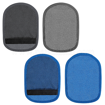 2 шт. двухцветные бархатные перчатки для удаления песка&nbsp;AJEW-CP0010-14-1