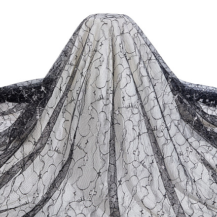 Полиэстеровая сетчатая ткань на тему Хэллоуина DIY-WH0622-367A-1